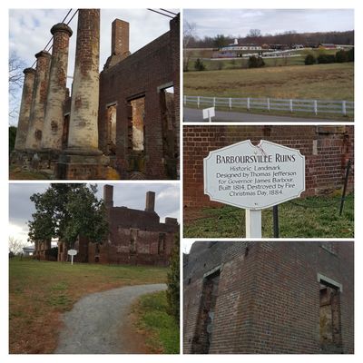 governor barbour's old house is not looking so great (barboursville, virginia)
