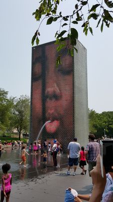 video statue in chicago bathes visitors with its saliva
