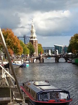 another view down the canals in amsterdam
